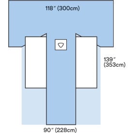 3M™ Steri-Drape Adhesive Split Sheet 9055 118