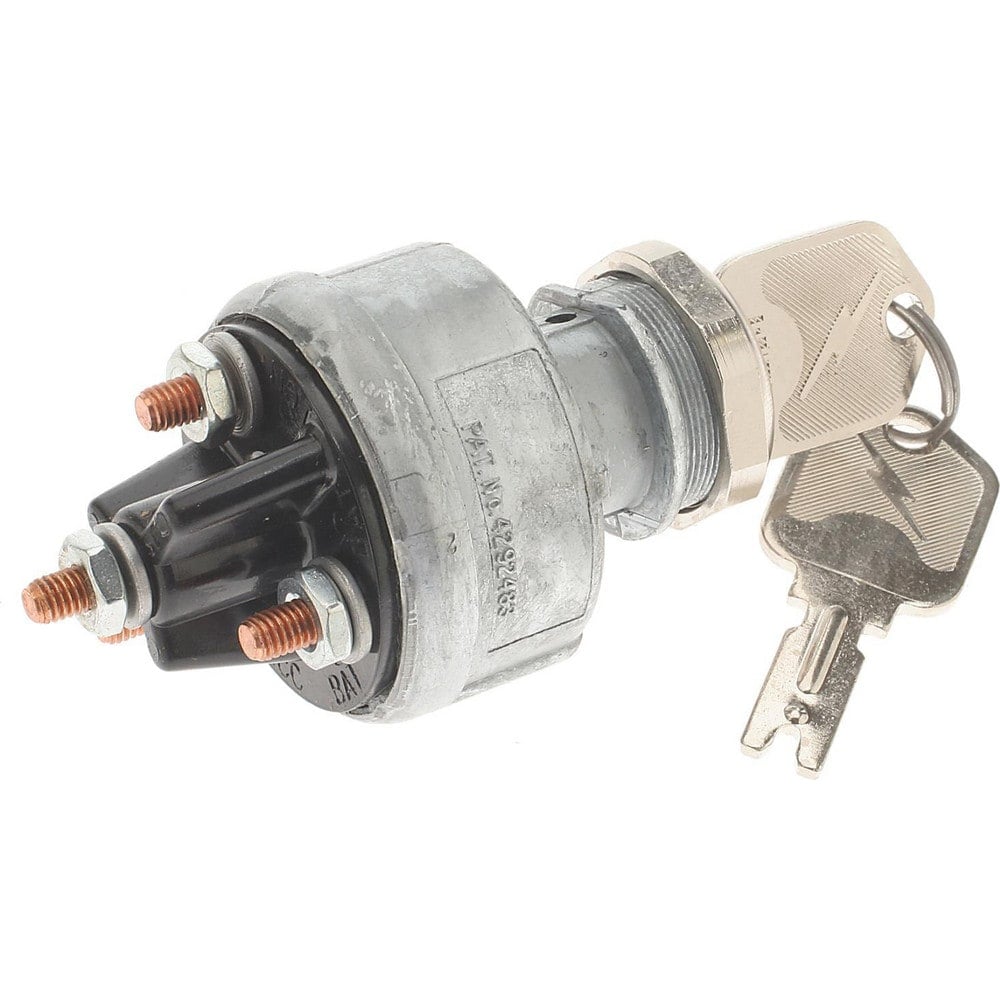 Automotive Switches, Switch Type: Ignition Switch-12v , Number Of Connections: 4 , Contact Form: 10-32 Stud , Sequence: ACC-Off-On/ACC-Start , Amperage: 30  MPN:31-610P