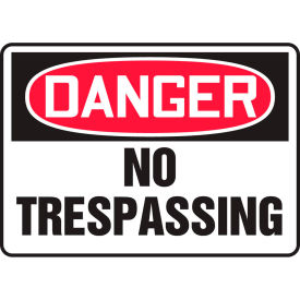 Accuform MADM076VP Danger Sign No Trespassing 14