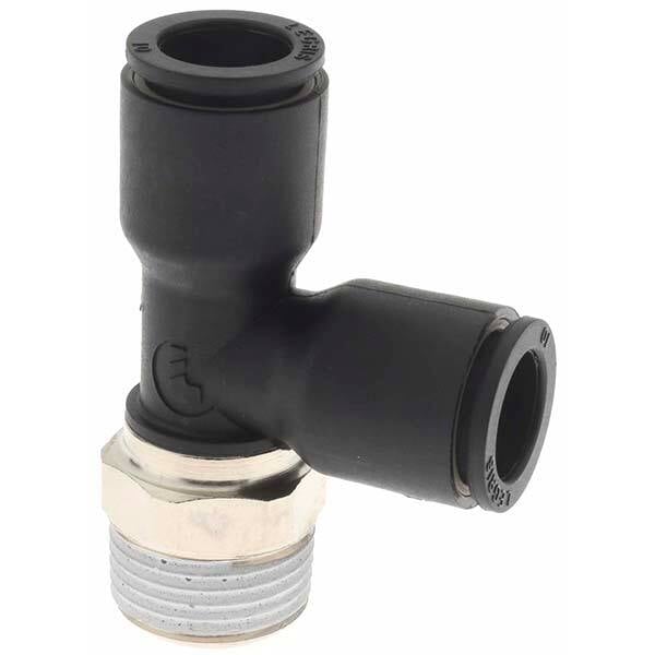 Push-To-Connect Tube Fitting: Male Run Tee, 3/8