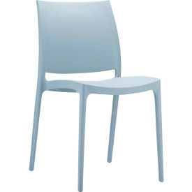 Siesta Maya Resin Dining Chair Silver - Pkg Qty 2 ISP025-SIL