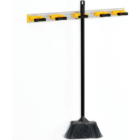 GoVets™ Mop & Broom Holder Gray/Black/Yellow 27-1/2