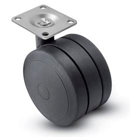 Shepherd® Swivel Top Plate Soft Tread Caster PSF60101BK - 60mm Dia. Black PSF60101BK