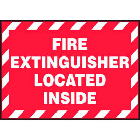 AccuformNMC™ Fire Extinguisher Located Inside Sign Adhesive Dura-Vinyl 3-1/2