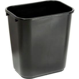 GoVets™ 28-1/8 Qt. Plastic Wastebasket - Black 748BK261