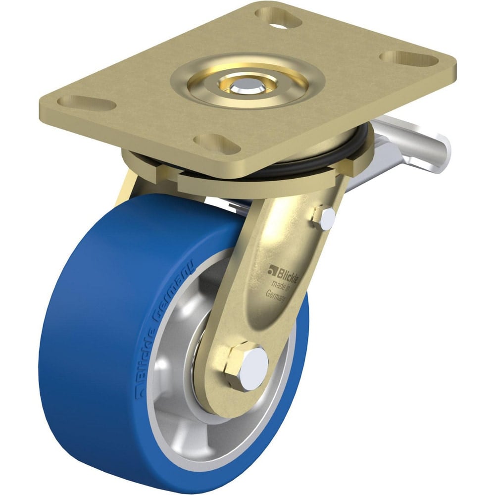 Top Plate Casters, Mount Type: Plate , Number of Wheels: 1.000 , Wheel Diameter (Inch): 8 , Wheel Material: Polyurethane , Wheel Width (Inch): 2  MPN:910490