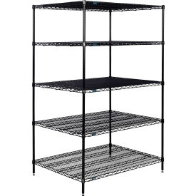 Nexel® 5 Shelf Black Epoxy Wire Shelving Unit Starter 60