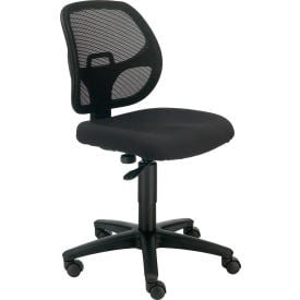 Interion® Mesh Office Chair With Mid Back Fabric Black 644BK695