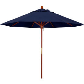 California Umbrella 9' Patio Umbrella - Olefin Navy - Hardwood Pole - Grove Series MARE908-F09