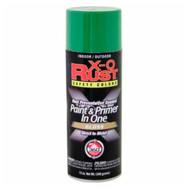 X-O Rust 12 oz. Aerosol Can Safety Colors Paint & Primer In One Safety Green Flat - 144947 144947