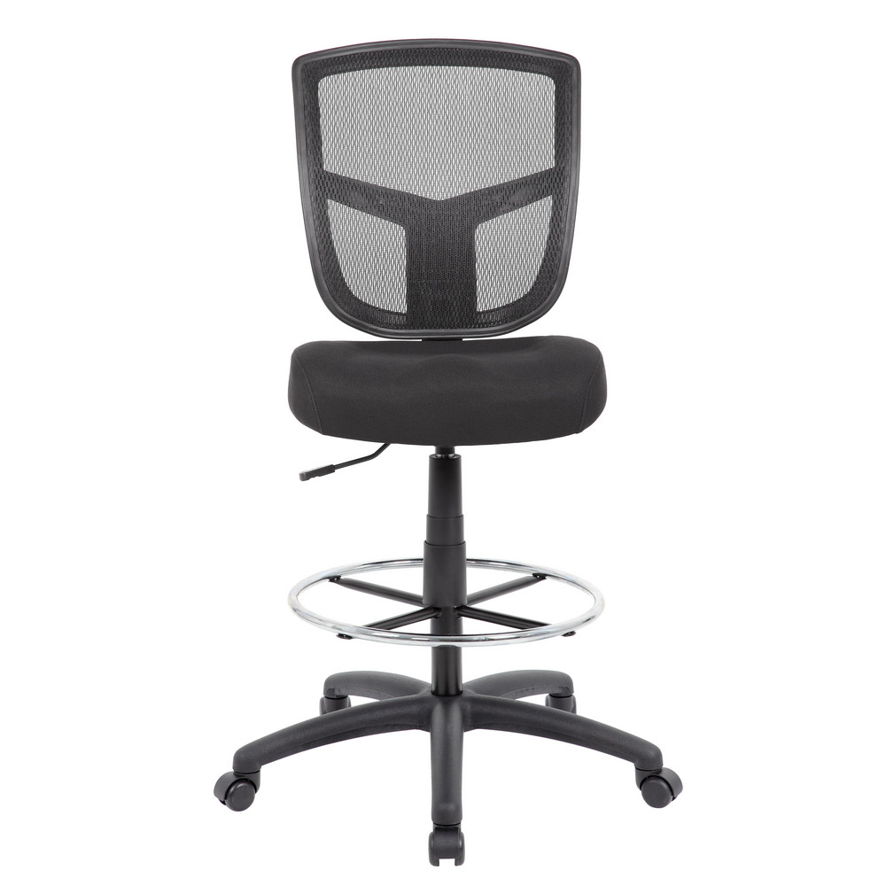 Swivel & Adjustable Stools, Base Type: Nylon , Seat Material: Fabric Upholstery , Foot Type: Caster , Weight Capacity: 275 , Seat Color: Black  MPN:B16020