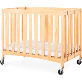 Foundations® Travel Sleeper® Wood Folding Compact Crib with 2