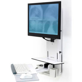 Ergotron® 61-080-062 StyleView® Sit-Stand Vertical Lift for Patient Room White 61-080-062