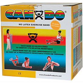 CanDo® Latex-Free Exercise Band Gold 25 Yard Roll 1 Roll/Box 10-5637