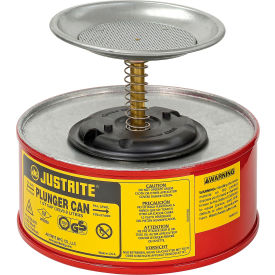 Justrite Safety Plunger Can - 1 Quart Steel 10108 10108*****##*