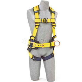 DBI-Sala™ Construction Style Harness 1110577 W/Back & Side D-Rings Quick Connect Buckles L 1110577