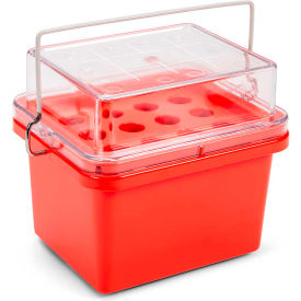 Globe Scientific™ Mini Cooler For Blood Collection Tubes 12 Place Red 454007