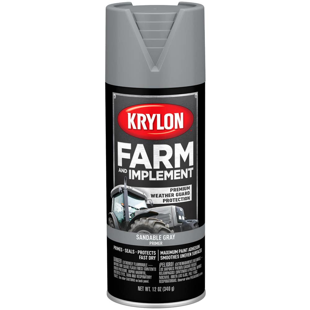 Spray Paints, Product Type: Spray Paint , Type: Farm & Implement Paint , Color: Sandable Gray , Color Family: Gray , Container Size (oz.): 12.000  MPN:K01950008