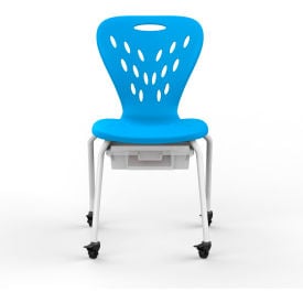 Luxor Stackable School Chair with Wheels and Storage MBS-CHAIR