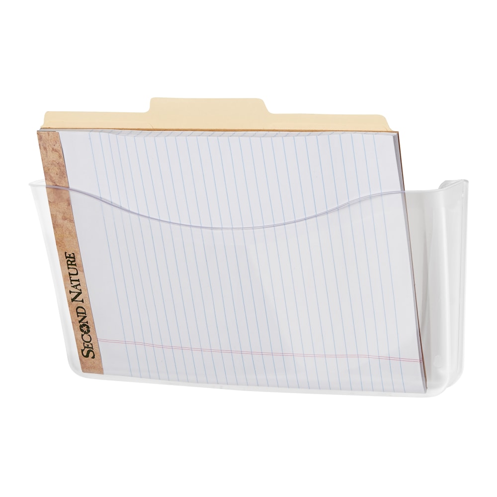 Rubbermaid Unbreakable Single-Pocket Wall File, Letter Size, 6 13/16inH x 13 3/4inW x 3inD, Clear (Min Order Qty 6) MPN:65972ROS