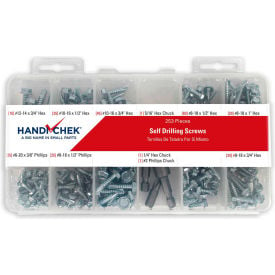 Self Drilling and Tapping Screw Assortment 253 Piece DISP-SCREW253