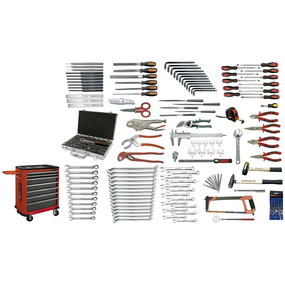 Combination Hand Tool Sets, Set Type: Aviation Set , Number Of Pieces: 158 , Measurement Type: Inch , Container Type: Roller Cabinet  MPN:68975