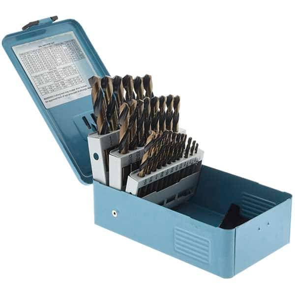 Drill Bit Set: Reduced Shank Drill Bits, 29 Pc, 135 ° MPN:BDNA-20935