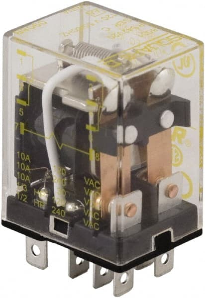 1/2 hp at 240 Volt & 1/3 hp at 120 Volt, Electromechanical Plug-in General Purpose Relay MPN:8501RS42V20