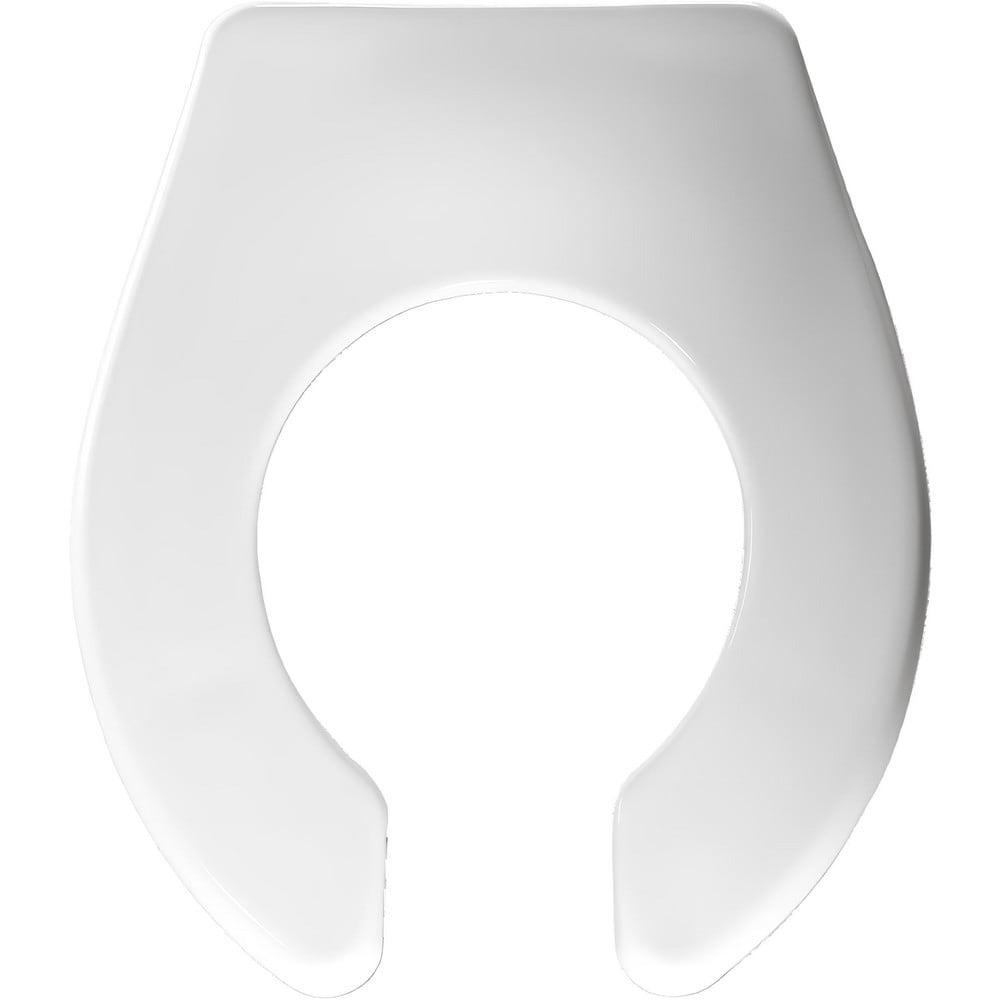 Toilet Seats, Type: Standard, Open , Style: Round , Material: Plastic , Color: White , Outside Width: 13.438in (Inch) MPN:BB955CT 000