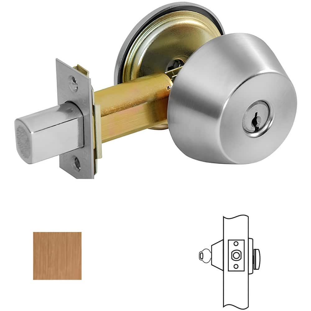 Deadbolts, Deadbolt Type: Deadbolt , Lock Type: Single Cylinder , Key Type: Keyed Different , Mount Type: Through Hole , Material: Steel  MPN:DL3213-612