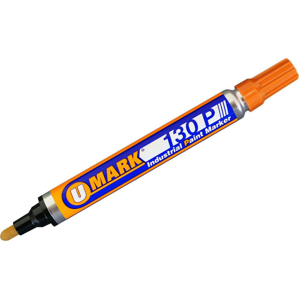 Markers & Paintsticks, Marker Type: Liquid Paint Marker, Tip Shape: Bullet, Chisel, Color: Orange, Ink Type: Oil Base, Tip Type: Reversible, Bullet, Chisel MPN:13007