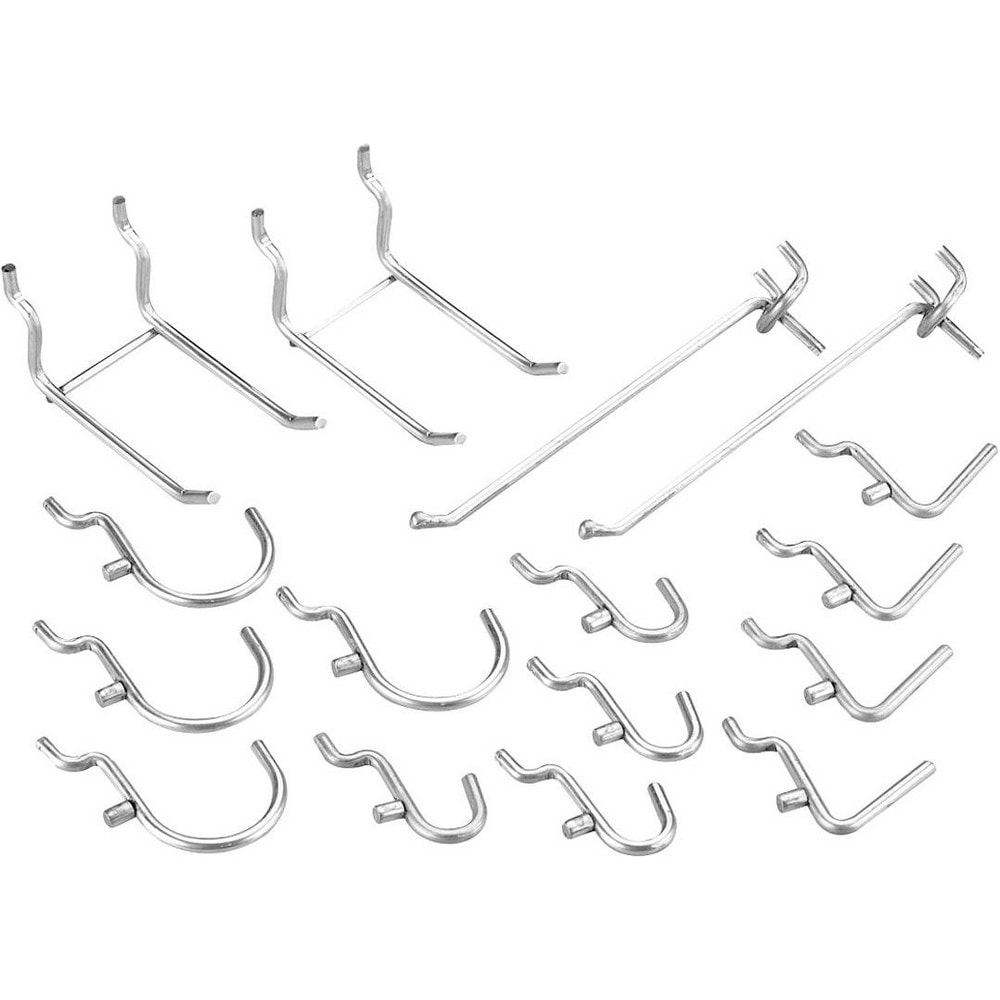 Pegboard Hook Sets, Set Type: Hooks , Mount Type: Hanging , For Use With: Pegboard , Material: Metal , Includes: 4 X 1-1/2 In Angle Hooks MPN:2379R