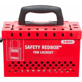 ABUS B835RED Safety Redbox Group Lockout Box with 12 padlock eyelets Red 00298 - Pkg Qty 2 00298