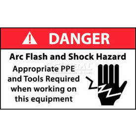 NMC DGA61AP Arc Flash Labels Danger Arc Flash & Shock Hazard Appropriate PPE 3