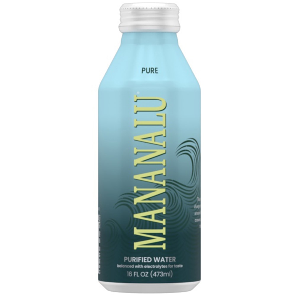 Mananalu Purified Water, 16 Oz, Pack Of 12 Bottles (Min Order Qty 3) MPN:16ALB-PW-12T