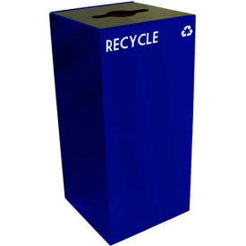 Witt Industries Square Recycling Can 32 Gallon Blue 32GC04-BL