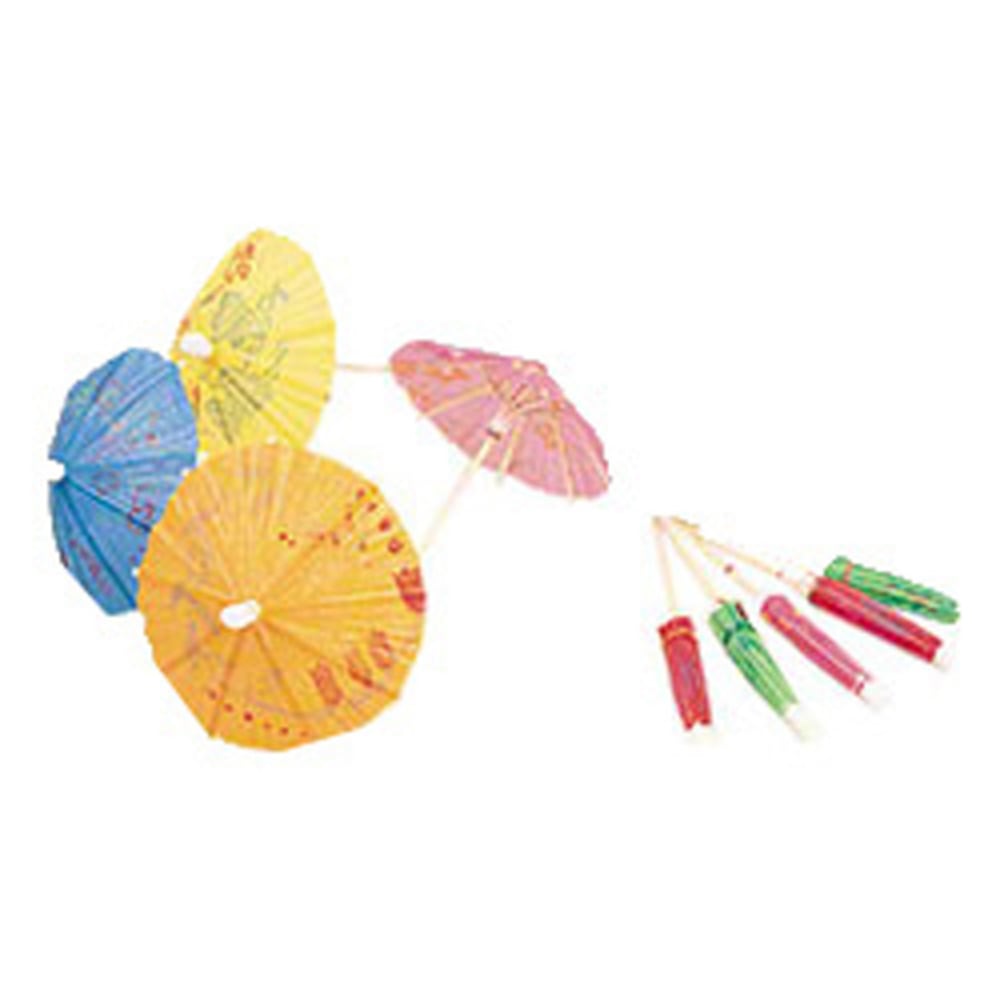 Paper Parasols For Cocktails, Box Of 144 (Min Order Qty 14) MPN:1013EA