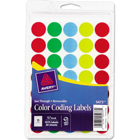 Avery® See-Through Removable Color Dots 3/4