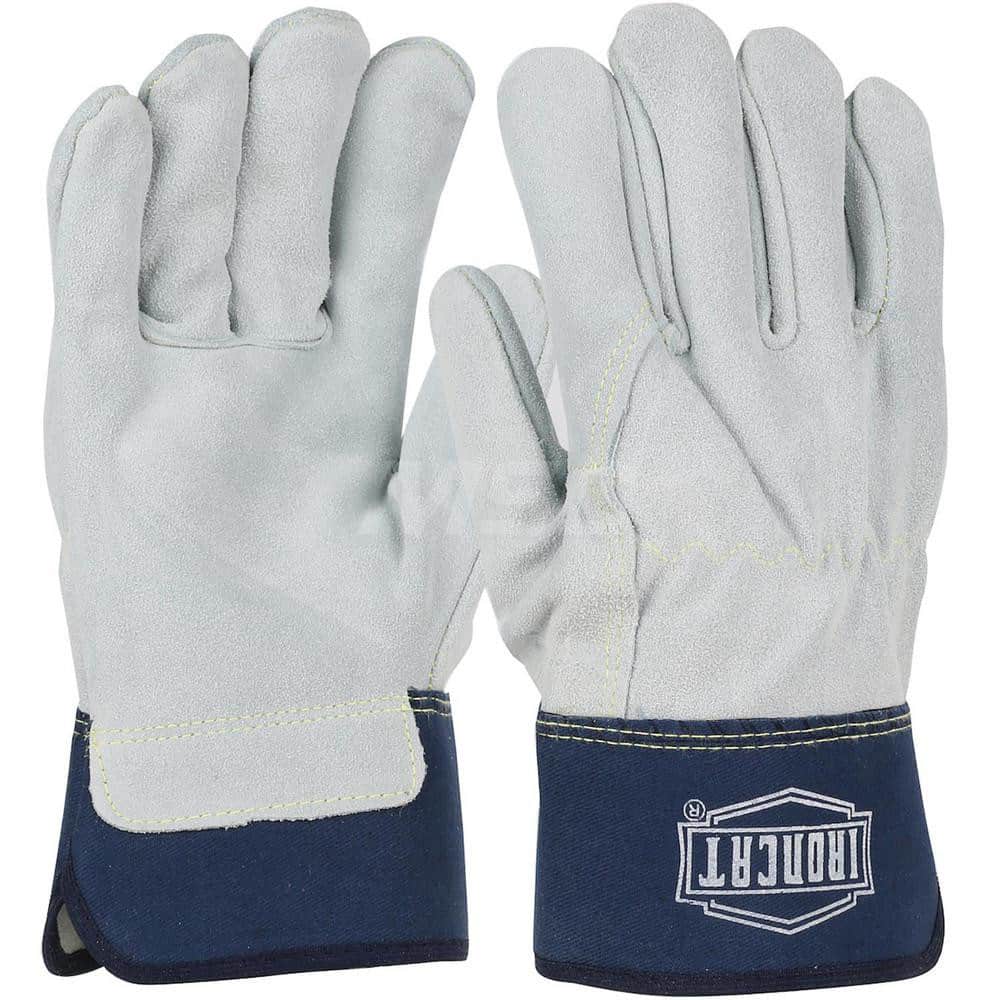 Welding Gloves: Size X-Large, Uncoated, Split Cowhide Leather, Construction Application MPN:IC6/XL