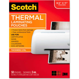 Scotch® Letter Size Thermal Laminating Pouches 5 mil 11 1/2 x 9 50/Pack TP585450