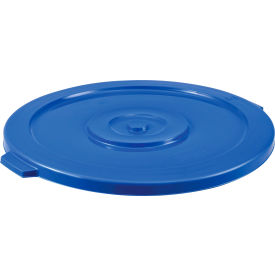 GoVets™ Plastic Trash Can Lid - 32 Gallon Blue 461BL240