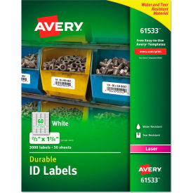 Avery® Permanent ID Labels with TrueBlock Technology Laser 2/3