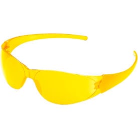 MCR Safety CK114 Crews Checkmate Safety Glasses Amber Lens Amber Frame Anti-Fog CK114