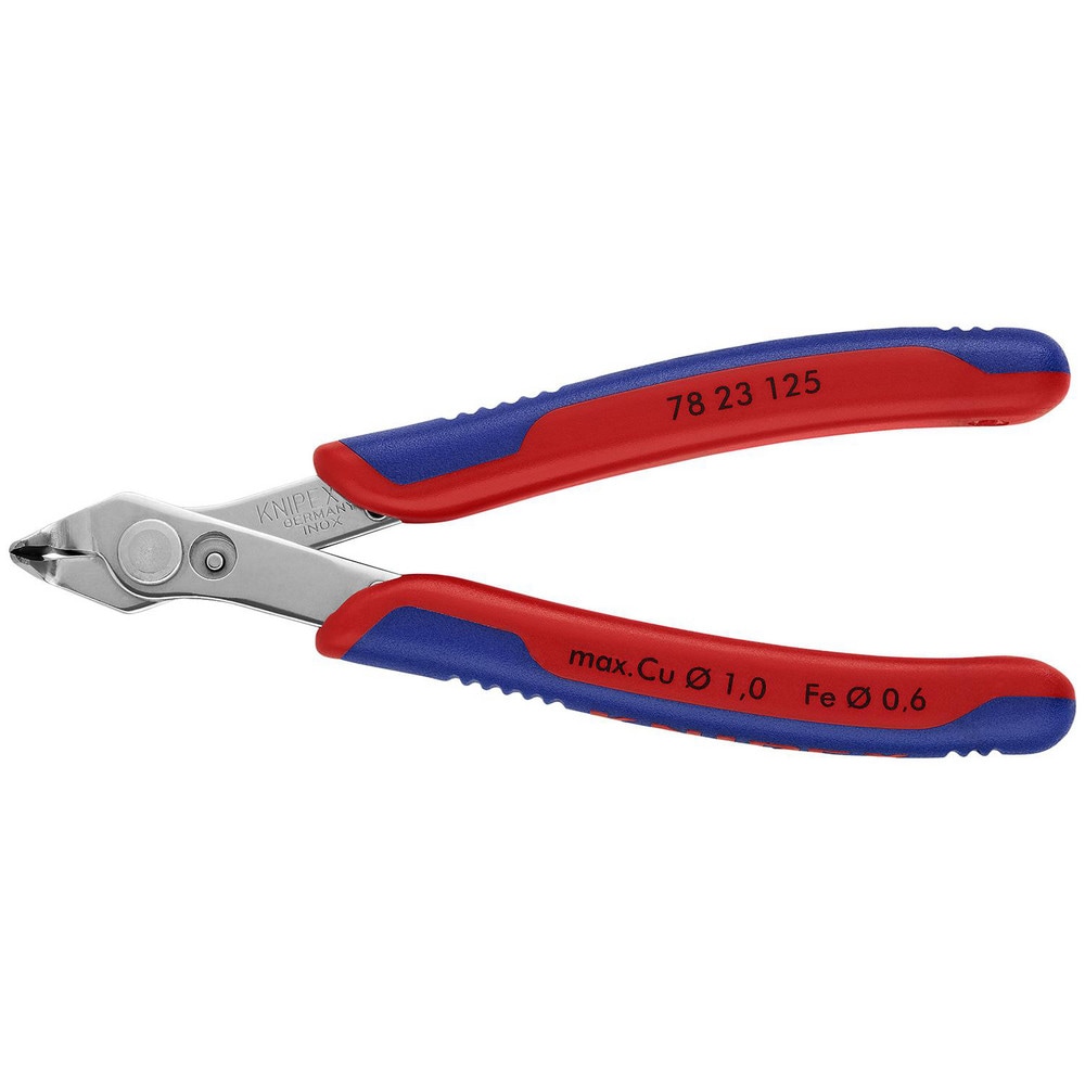 Cutting Pliers, Insulated: No , Overall Length (Inch): 5-1/2in , Head Style: Cutter , Cutting Style: Flush , Handle Color: Red, Blue  MPN:78 23 125