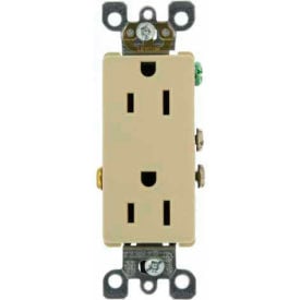 Leviton 5325-SI 15A 125V Decora Duplex Receptacle Self Grounding Ivory - Pkg Qty 10 5325-SI