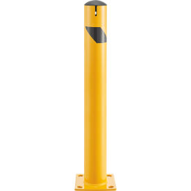 GoVets™ Steel Safety Bollard W/Chain Slots & Removable Cap 4.5