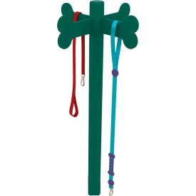 DOGIPOT® Dog Bone Leash Post Powder Coated Green 7732