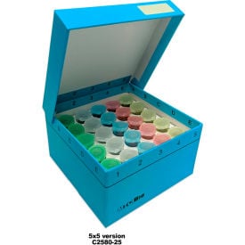 MTC™ Bio Cardboard Freezer Box with Hinged Lid 5 ml Snap Cap MacroTubes® 25 Place 5 Pack C2580-25