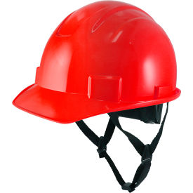 General Electric GH327 Non-Vented Cap Style Hard Hat 4-Point Adjustable Ratchet Suspension Red GH327R