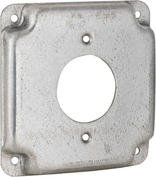 Electrical Box Cover: Steel, 4